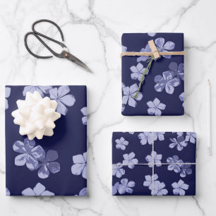 Plumbago Blue flowers Wrapping Paper Sheet
