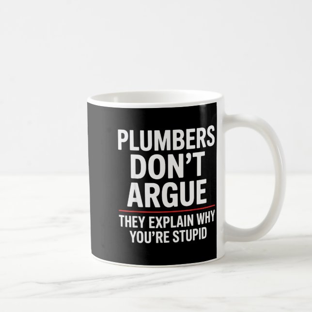 Plumber Art For Men Women Plumbing Pefitter Plumbe Coffee Mug (Right)