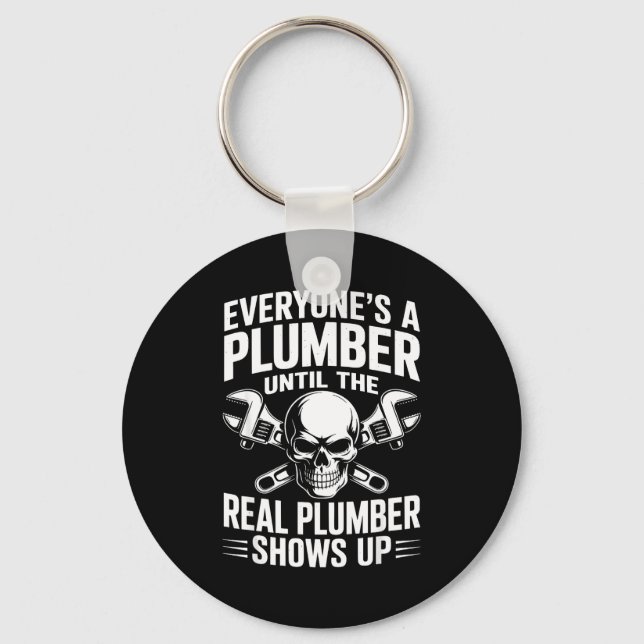 Plumber Art For Men Women Plumbing Pefitter Plumbe Key Ring (Front)