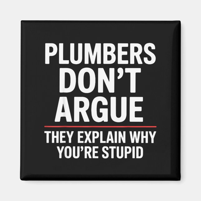 Plumber Art For Men Women Plumbing Pefitter Plumbe Magnet (Front)