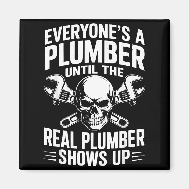 Plumber Art For Men Women Plumbing Pefitter Plumbe Magnet (Front)