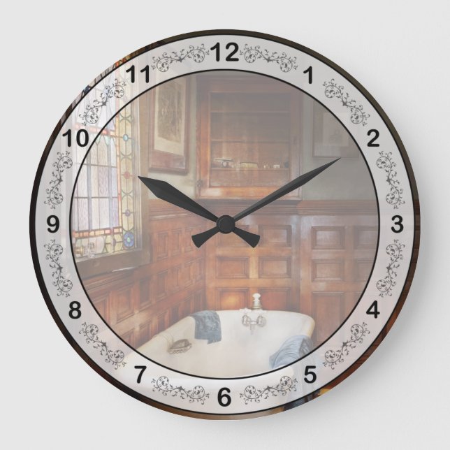 Plumber - Bath Time Large Clock (Front)