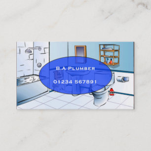 Plumber 'Bathroom Toon' Business Card