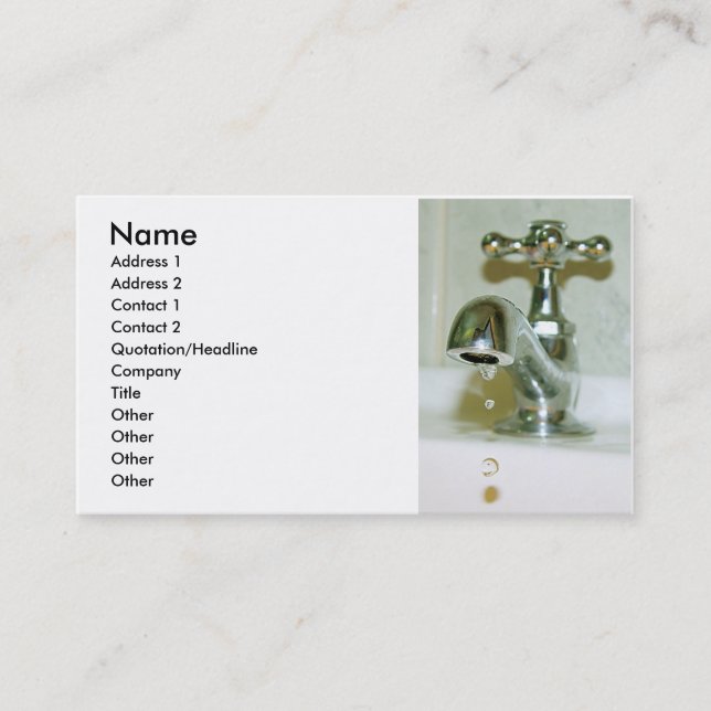Plumber Business Card (Front)