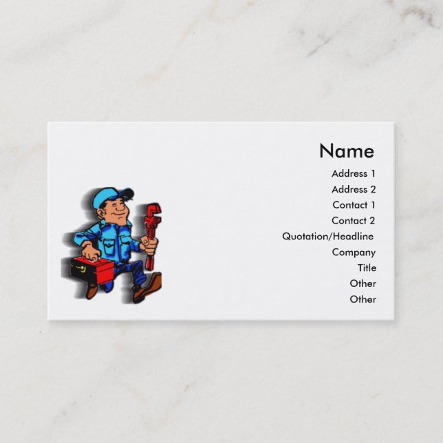 Plumber Business Card (Front)