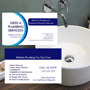 Plumber Business Card Template Plumbing Services
