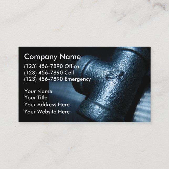 Plumber Business Cards (Front)