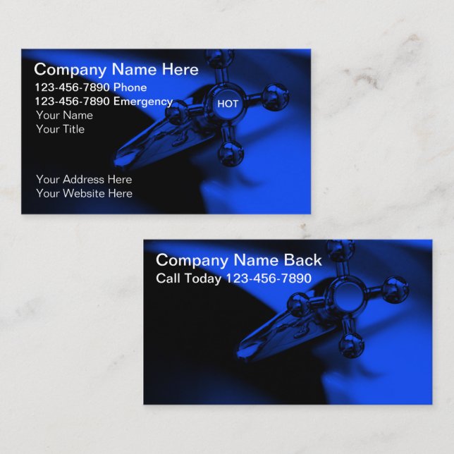 Plumber Business Cards (Front/Back)