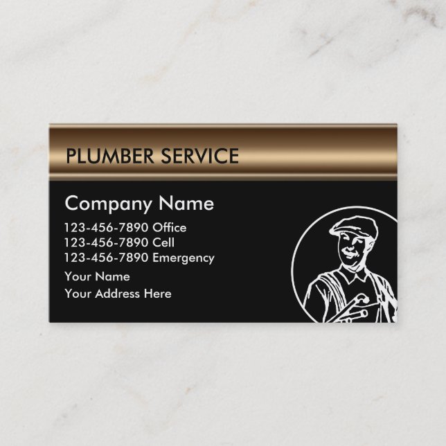 Plumber Business Cards (Front)