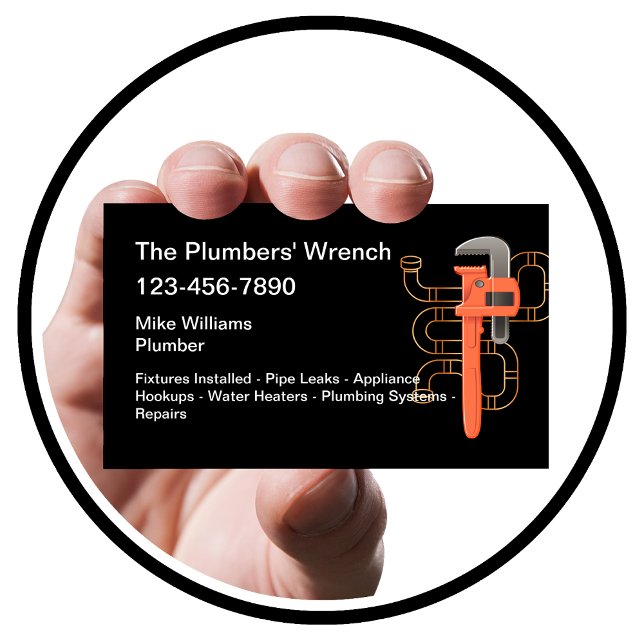 Plumber Business Cards Plumbing Theme (Creator Uploaded)