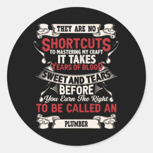Plumber Classic Round Sticker