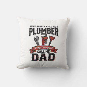 Plumber Dad Vintage Engraving Shirt Design_1 Cushion