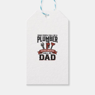 Plumber Dad Vintage Engraving Shirt Design_1 Gift Tags