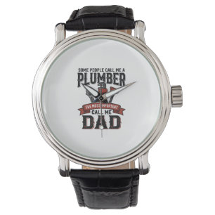 Plumber Dad Vintage Engraving Shirt Design_1 Watch