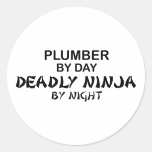 Plumber Deadly Ninja by Night Classic Round Sticker