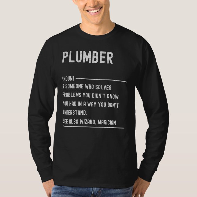 Plumber Definition Shirts Funny Job Title (Front)