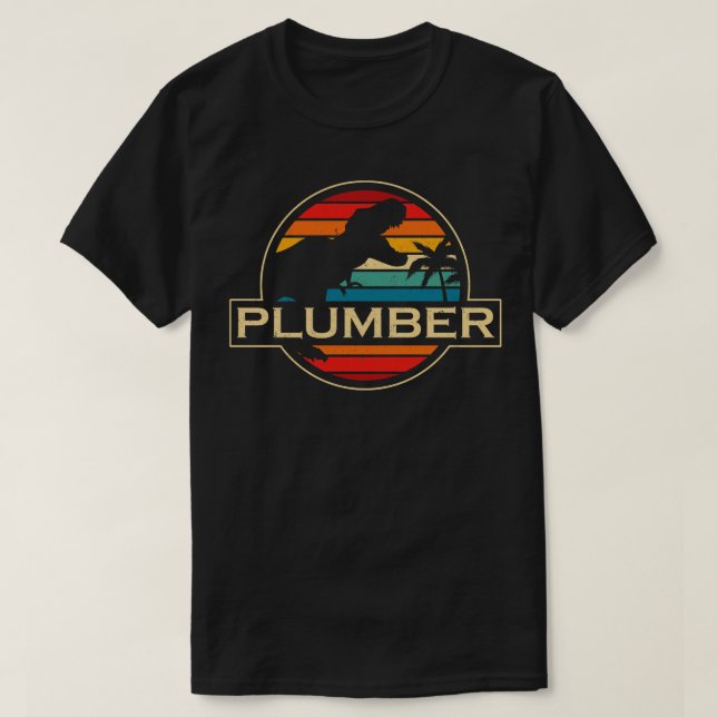 Plumber Dinosaur T-Shirt (Design Front)