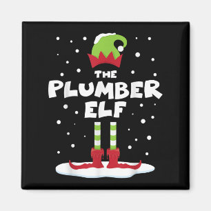 Plumber Elf Family Matching Group Holiday Xmas Cos Magnet