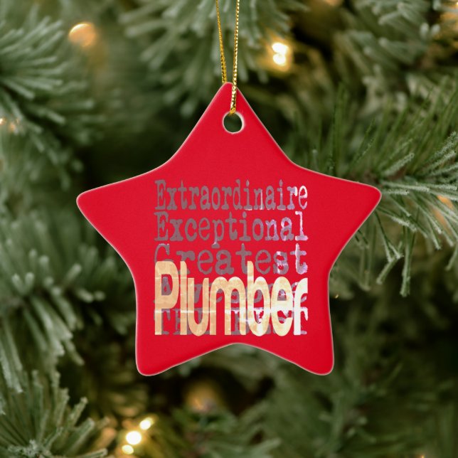 Plumber Extraordinaire Ceramic Ornament (Tree)