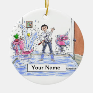 Plumber - Female Ceramic Tree Decoration