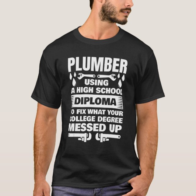 Plumber For Men Women Pipefitter Pipe Plumber 5 T-Shirt (Front)