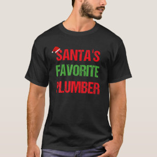 Plumber Funny Pajama Christmas Gift T-Shirt