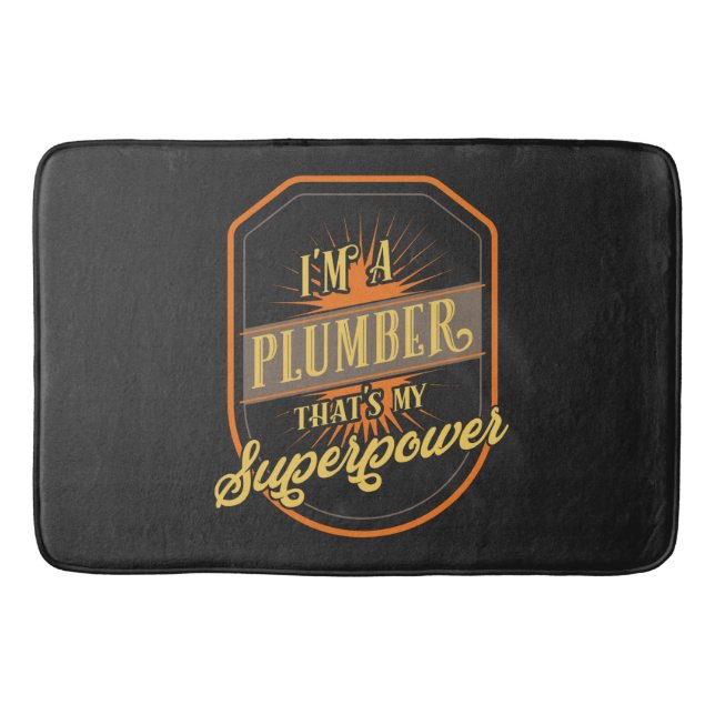 Plumber Gifts Bath Mat (Front)