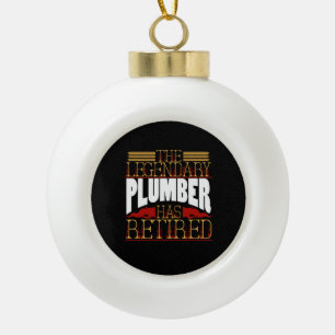 Plumber Gifts Ceramic Ball Christmas Ornament