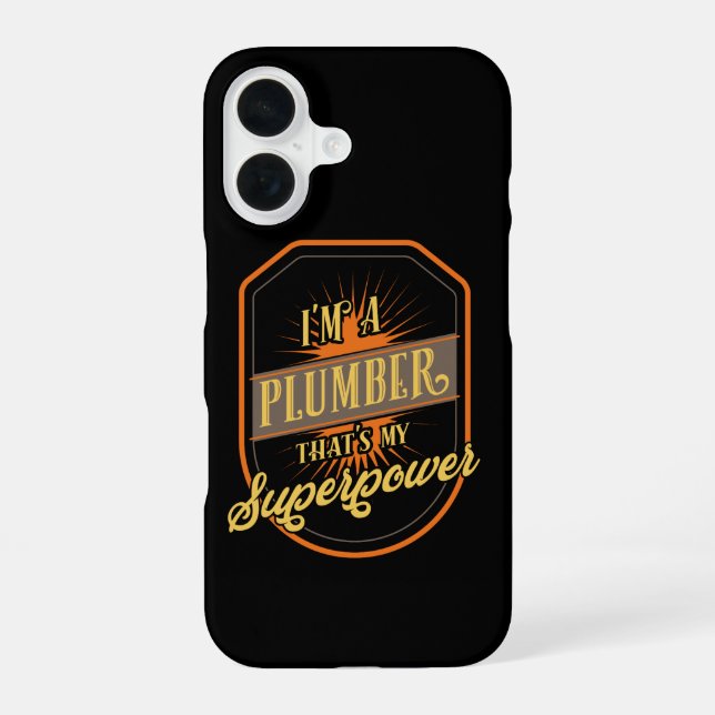 Plumber Gifts iPhone 16 Case (Back)