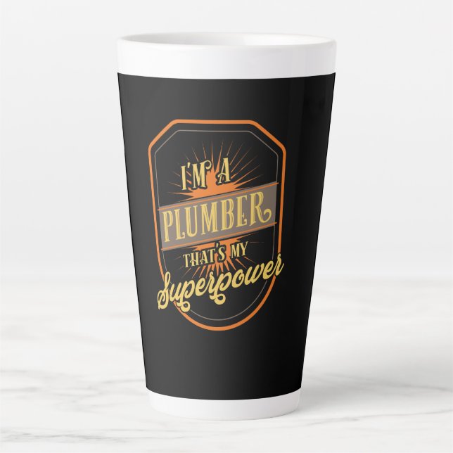 Plumber Gifts Latte Mug (Front)