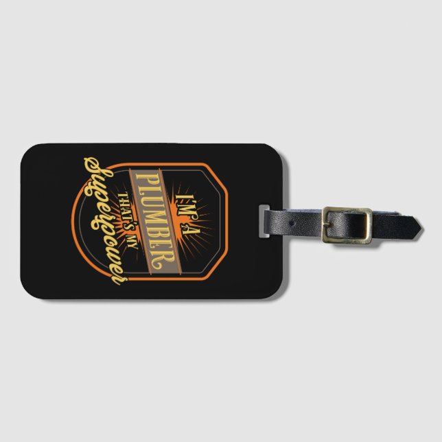 Plumber Gifts Luggage Tag (Front Horizontal)