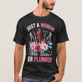 Plumber Girlfriend Plumbing Handyman Pipe Fitter T-Shirt