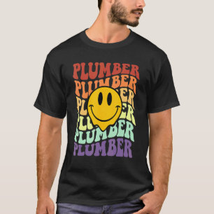 plumber Handyman retro smile face vintage fathers T-Shirt