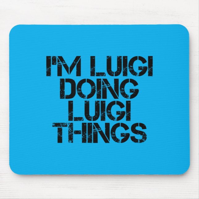 Plumber Hero Doing Plumber Hero Things Name Funny Mouse Pad (Front)