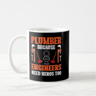 Plumber Hero Fun Plumbing Pipe Pipefitter Graphic Coffee Mug