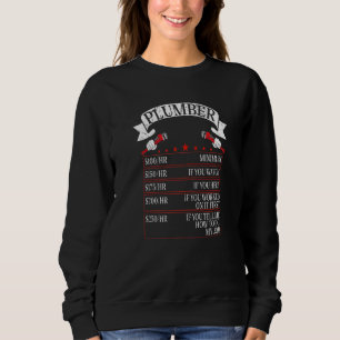 Plumber Hourly Rate extra Charges plumbing Pipefit Sweatshirt