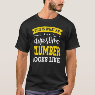 Plumber Job Title Employee Funny Worker Profession T-Shirt