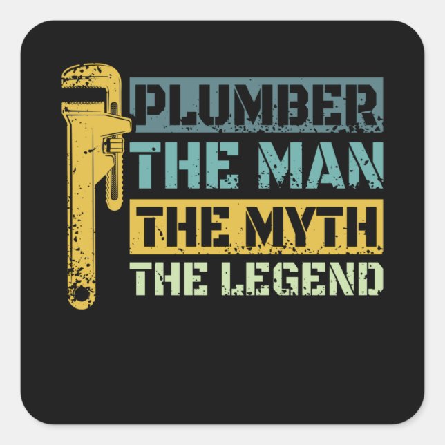 Plumber Legend Square Sticker (Front)