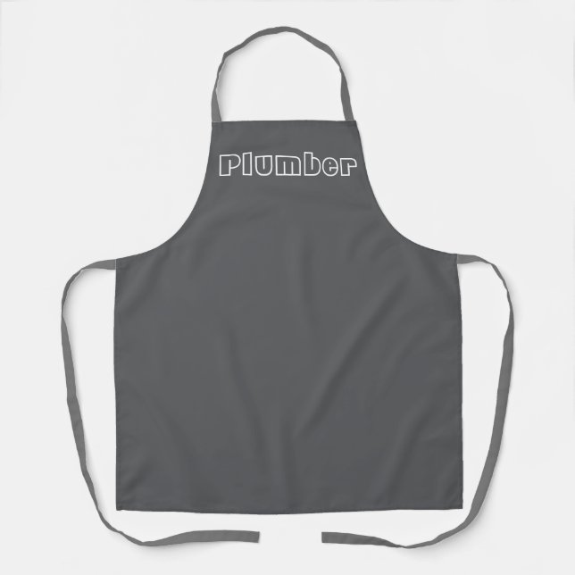 Plumber Logo Funny Kitchen  Apron (Front)