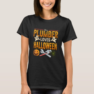 Plumber Loves Halloween Costume Pipe Wrenches T-Shirt