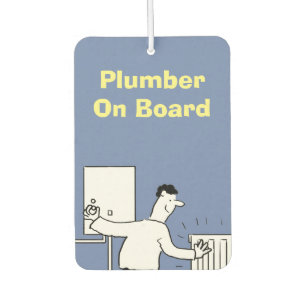 Plumber On Board Car Air Freshener