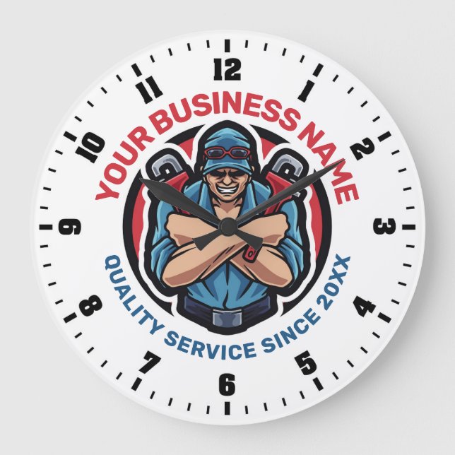 Plumber Personalizable Wall Clock (Front)