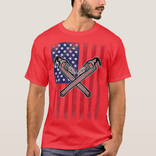 Plumber Plumber USA Flag (1) T-Shirt