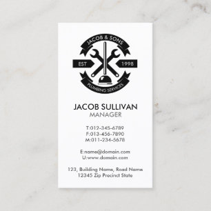 Plumber Plumbing Home Repair Business Card