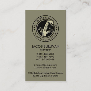 Plumber Plumbing Home Repair Business Card
