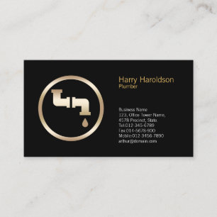 Plumber Plumbing Leaking Faucet Home Repair Business Card