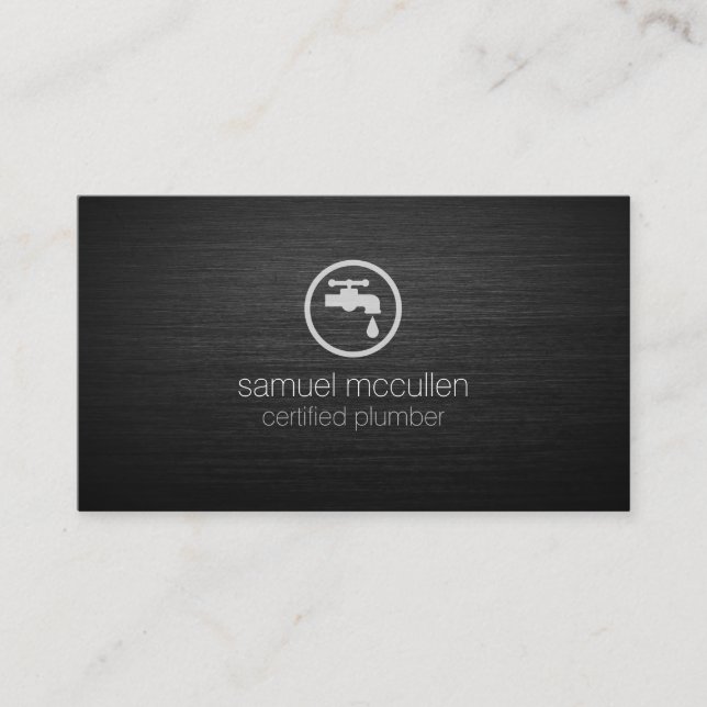 Plumber Plumbing Leaking Faucet Home Repair Business Card (Front)