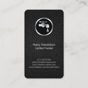 Plumber Plumbing Leaking Faucet Home Repair Business Card