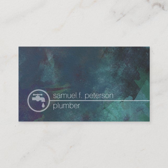 Plumber Plumbing Leaking Faucet Home Repair Business Card (Front)