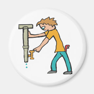 Plumber Plumbing Magnet